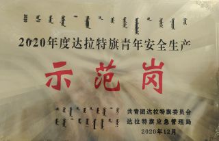 2020年度達(dá)拉特旗青年安全生產(chǎn)示范崗